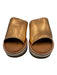 Clergerie Shoe Size 41 Brown Leather Upper open toe Metallic Flat Sandals Brown / 41