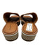 Clergerie Shoe Size 41 Brown Leather Upper open toe Metallic Flat Sandals Brown / 41