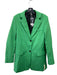 Luxedress Size S Kelly Green Polyester Two Button Shoulder Pads Collared Jacket Kelly Green / S