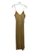 Retrofete Size S Gold Polyester & Spandex Shimmer Spaghetti Strap Pleated Gown Gold / S