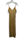Retrofete Size S Gold Polyester & Spandex Shimmer Spaghetti Strap Pleated Gown Gold / S