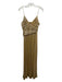 Retrofete Size S Gold Polyester & Spandex Shimmer Spaghetti Strap Pleated Gown Gold / S