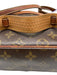 Louis Vuitton Brown Coated Canvas Crossbody Strap Zip Close Monogram Bag Brown / Small