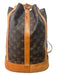 Louis Vuitton Brown Leather Monogram bucket Side Straps Dustbag Inc. Bag Brown / M