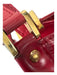 Louis Vuitton Red Leather Shoulder Bag Gold Hardware Magnetic Close Bag Red / S