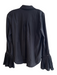 Frame Size S Black Silk Pleated Button Down Button Up Pleated Wrist Top Black / S