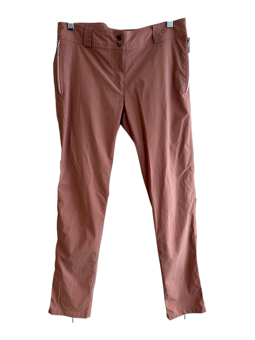 Anatomie Size M Mauve Polyester Blend Silver Hardware Zipper Detail Pants Mauve / M