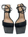 Gianvito Rossi Shoe Size 41 Black Leather Gold Tone Hardware Square Toe Sandals Black / 41