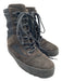 YEEZY Shoe Size 37 Dark Brown & Black Leather Suede Mesh Lace Up Boots Dark Brown & Black / 37