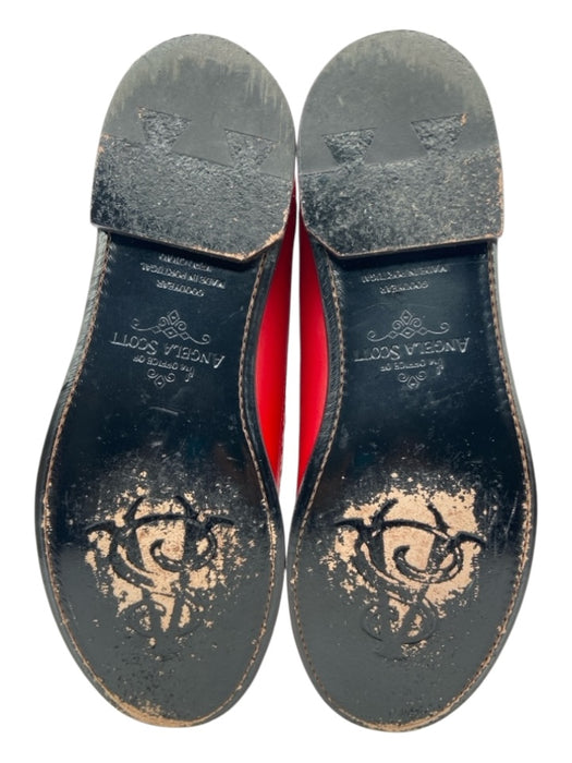 The Office of Angela Scott Shoe Size 37.5 Red Leather Slip On Loafers Red / 37.5