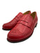The Office of Angela Scott Shoe Size 37.5 Red Leather Slip On Loafers Red / 37.5