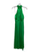 Kitri Size 2 Green Viscose Sleeveless Halter Side Zip Front Slit Dress Green / 2