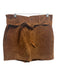 Le Superbe Size 4 Brown Suede Leather Belt High Rise Shorts Brown / 4