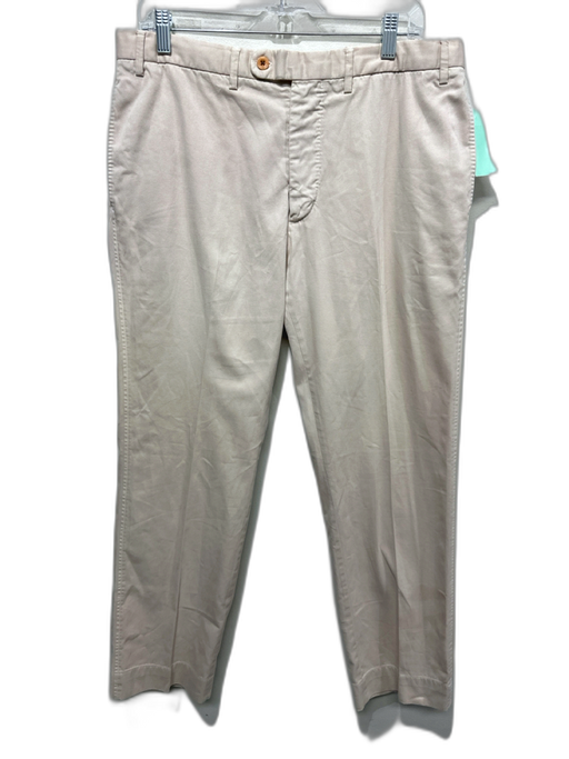Sid Mashburn Size 36 Light Beige Cotton Solid Men's Pants Light Beige / 36