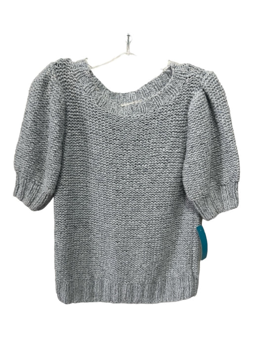 Ann Mashburn Size XS Light Gray Cotton, Linen & Silk Chunky Knit Sweater Light Gray / XS