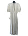 Reformation Size S Cream Viscose layered Short Sleeve Wrap V Neck Dress Cream / S