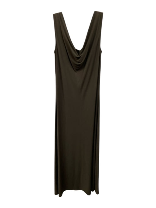 Emanuel Emanuel Ungaro Size S Army Green Rayon & Polyester Sleeveless Maxi Dress Army Green / S