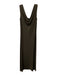 Emanuel Emanuel Ungaro Size S Army Green Rayon & Polyester Sleeveless Maxi Dress Army Green / S
