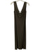 Emanuel Emanuel Ungaro Size S Army Green Rayon & Polyester Sleeveless Maxi Dress Army Green / S