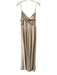 Amsale Size 10 Champagne Beige Polyester Satin Spaghetti Strap Cowl neck Gown Champagne Beige / 10