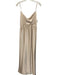Amsale Size 10 Champagne Beige Polyester Satin Spaghetti Strap Cowl neck Gown Champagne Beige / 10