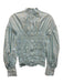 Ganni Size 40 Light Blue & Yellow Cotton Long puff sleeve Ditsy Floral Top Light Blue & Yellow / 40