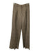 Alice + Olivia Classics Size 2 Brown & Cream Viscose & Virgin Wool Zip Fly Pants Brown & Cream / 2