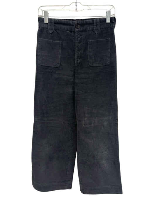 Frye Size 25 Gray Cotton Micro Corduroy Patch Pockets High Rise Wide Leg Pants Gray / 25