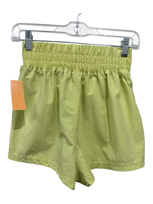 FP Movement Size XS Neon Green Polyester Elastic Waist Athletic Shorts Neon Green / XS