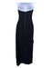 Bardot Size XS Black Polyester Embellished Strapless Back Zip Midi Dress Black / XS
