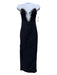 Bardot Size XS Black Polyester Embellished Strapless Back Zip Midi Dress Black / XS