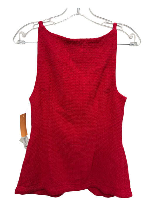 Free-est Size XS Pink Cotton Sleeveless Button Front Woven Texture Short Set Pink / XS