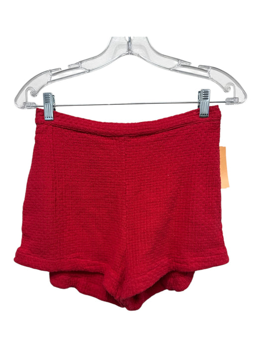 Free-est Size XS Pink Cotton Sleeveless Button Front Woven Texture Short Set Pink / XS