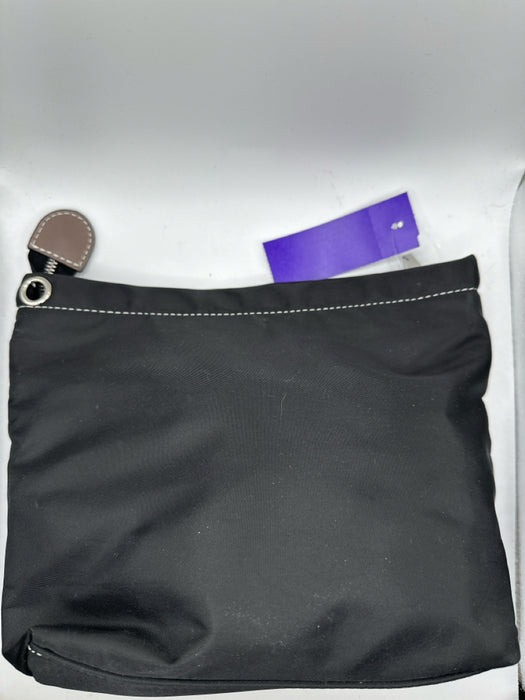 aallyn Black & Gray Nylon Stitching Pouch Bag