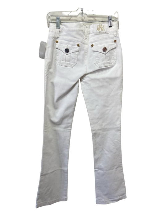 Rock & Republic Size 27 White Cotton Low Rise zip fly Jeans White / 27