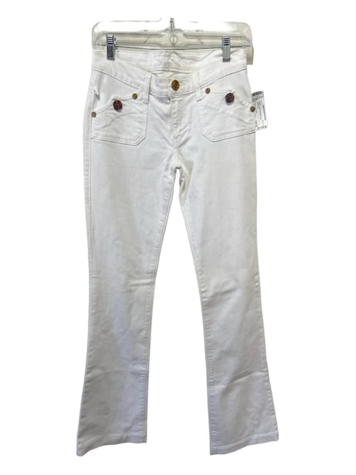 Rock & Republic Size 27 White Cotton Low Rise zip fly Jeans White / 27