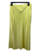 Alice & Olivia Size 12 Yellow Triacetate Blend Midi Back Zip Satin Skirt Yellow / 12