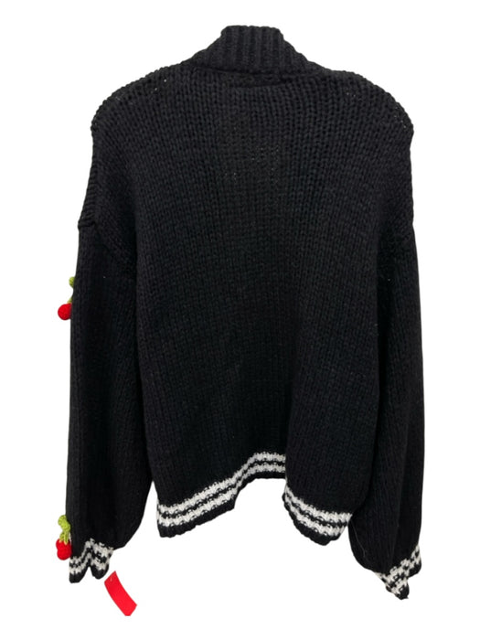 Maeve Size One Size Black, Red, Green, White Polyester Long Sleeve Cardigan Black, Red, Green, White / One Size