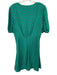 Staud Size 10 Green & Blue Rayon Blend Flowers Deep v neck Above Knee Dress Green & Blue / 10
