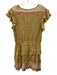 Spell & The Gypsy Size L Green, Yellow, Pink Viscose Blend Metallic Thread Dress Green, Yellow, Pink / L