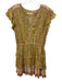 Spell & The Gypsy Size L Green, Yellow, Pink Viscose Blend Metallic Thread Dress Green, Yellow, Pink / L