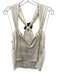 J. Crew Size M Cream & Black Viscose Rosette High Neck Top Cream & Black / M