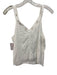 Reformation Size L White Cotton Blend Lace Trim Embroidered Flowers V Neck Top White / L