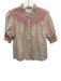 The Shirt Size M Yellow, Pink, Green Cotton Smocked Detail Mini Floral Top Yellow, Pink, Green / M