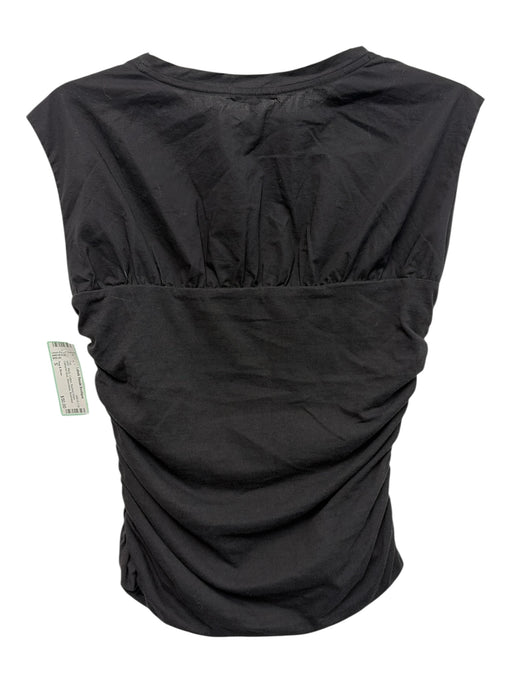 Rag & Bone Size S Black Cotton Ruched Sides Gathered Bust Sleeveless Top Black / S