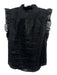 Frame Size S Black Ramie Ruffle Trim Sleeveless Button Down Top Black / S