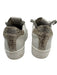 P448 Shoe Size 39 White, Silver, Beige Leather Upper Lace Up Leopard Sneakers White, Silver, Beige / 39