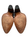 Allens Boots Shoe Size 8.5 Dark Brown Reptile Pointed Toe Braided Booties Dark Brown / 8.5