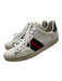 Gucci Shoe Size 8 White, Red, Green Leather Upper Lace Up Gucci Web Sneakers White, Red, Green / 8