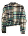 Hyfve Size Medium Cream, Green, Brown Polyester Blend Long Sleeve Plaid Jacket Cream, Green, Brown / Medium